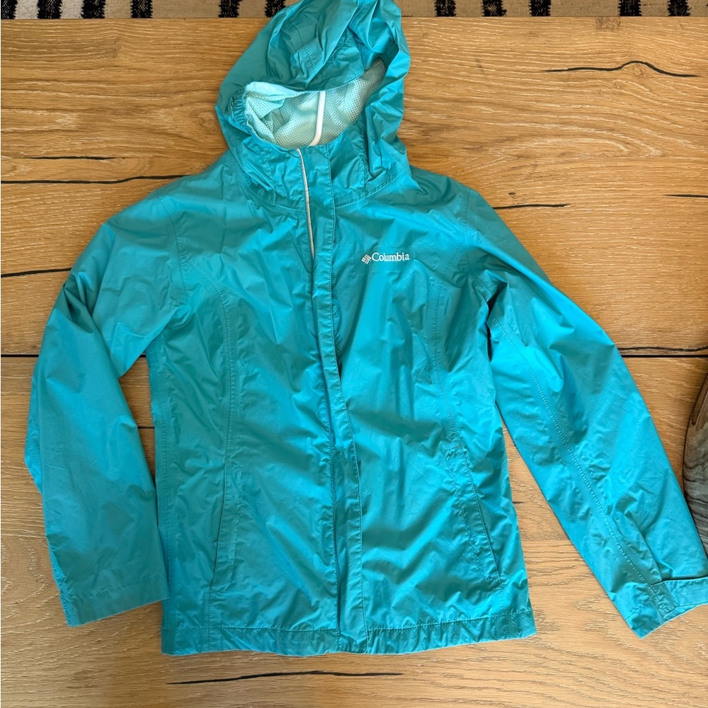 Columbia Arcadia Kids' Rain Jacket in Teal